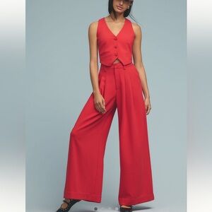 Anthropologie The Avery Pleated Wide-Leg Trousers by Maeve